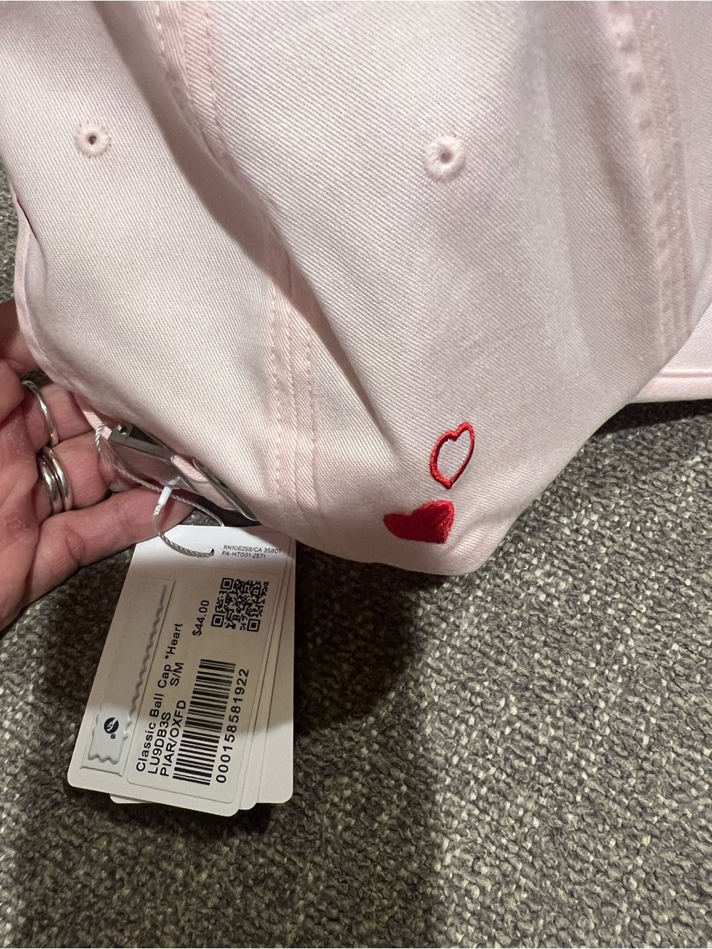 New lululemon classic ball cap heart pink pearl : Oxford red - Picture 3 of 3